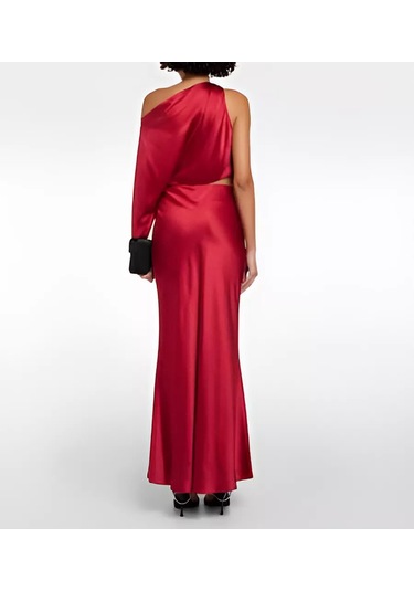 Foxı18 Satenden Maksi Etek 218458470 Kırmızı Karakade