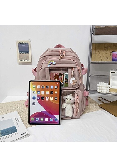 Kız Sırt Çantası Su Geçirmez Naylon Sevimli Sırt Çantası- Yeşil