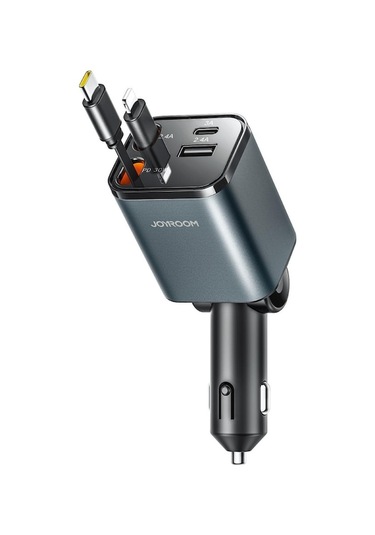 Tongxida Joyroom Ccl05 4'ü 1 Arada Geri Çekilebilir Teleferik Şarj Cihazı Siyah, Koyu Gri Siyah - Koyu Gri