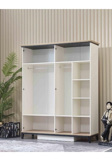 Bengi Ticaret Dolap Urlu Boston 90423 Gardrop Yüksek Ayak 4 Kapı Kalite Malzeme El Yapım