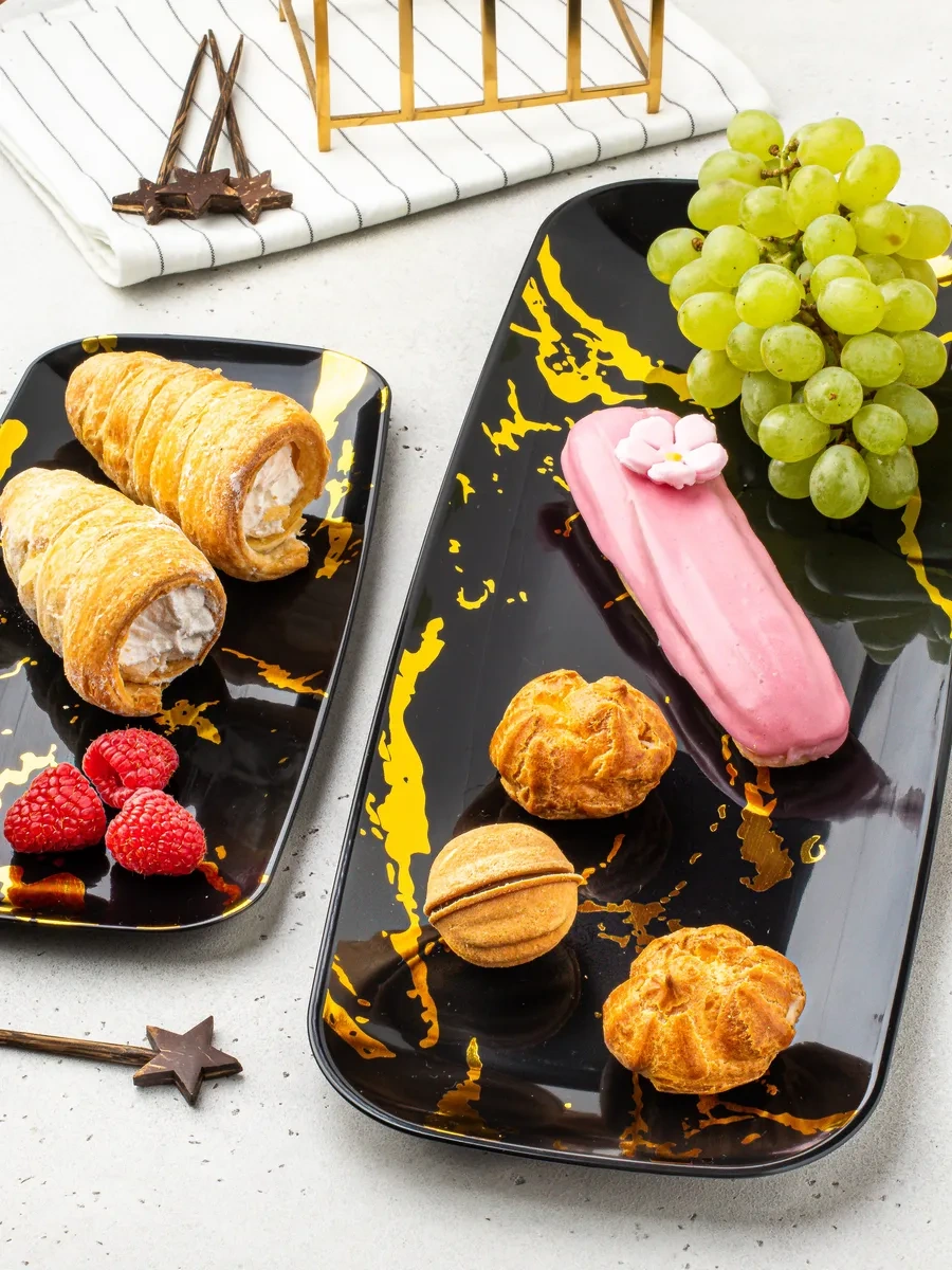 Family Co. Sunum İçin Tek Kullanımlık Plastik Tabaklar - 6 Adet. 372345689 100 adet