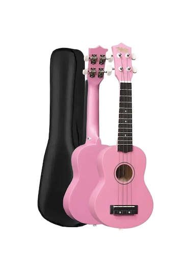 Midex UKX-901PK Pembe Soprano Ukulele (Askı Çanta Metod Pena)