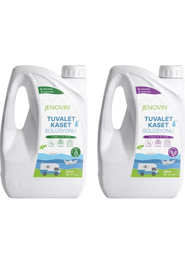 Jenovin Karavan Yat Tekne Tuvalet Wc Kaset Losyonu Çam ve Lavanta 2 x 3 L + Ölçek