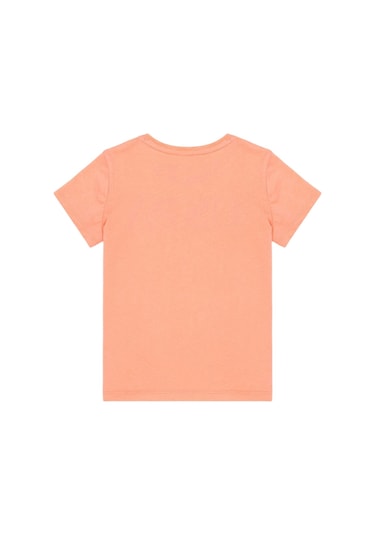 Çocuk Basic Bisiklet Yaka Tişört Somon