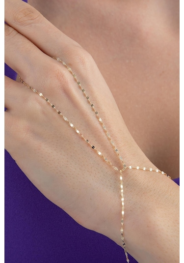 14 Ayar Altın Aynalı Zincir Şahmeran Sah0009 Sarı Altın