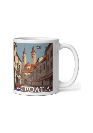 Hırvatistan Kupa Bardak 2 Adet Seyahat Hatıra Croatia Mug