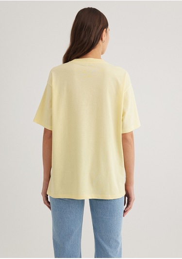 Mavi - Mavi Logo Baskılı Sarı Tişört 1600843-71315 Sarı