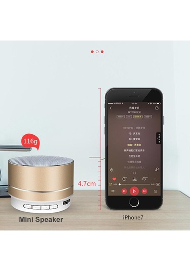 Taşınabilir Metal Subwoofer Kablosuz Bluetooth Hoparlör Bilgisayar Mini Bluetooth Ses Mp3 Müzik Çalar