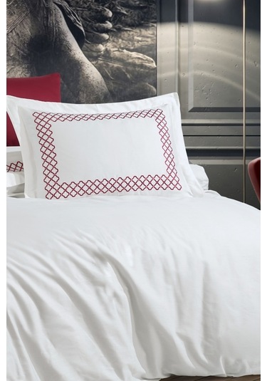 Nazik Home Dolce Krem-Bordo Nevresim Takımı Çk