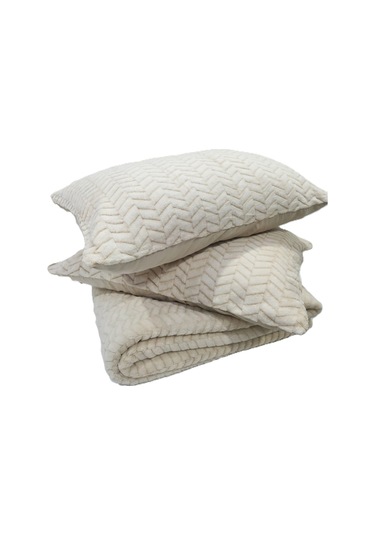 Modernline Çift Kişilik 3 Parça Sense Battaniye Seti Vizon Mocha Cappuccino