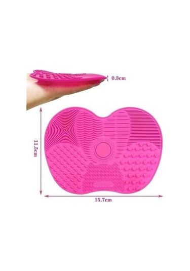 Pratik Kolay Makyaj Fırçası Temizleme Matı Aparatı Aleti Küçük Çok Renkli