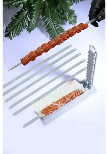 Kebapmatik Adana Urfa Kebap Kalıbı Aparatı - Kıyma Dilimleyici Gri