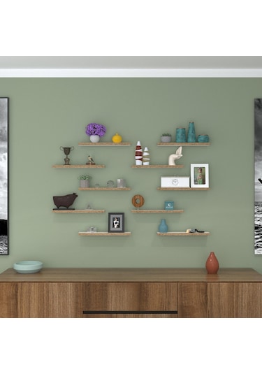 Larose Duvar Rafı Debernuş Onlu 039 07 3 Beyaz 10 Adet Duvar Rafı Süslük Eko M
