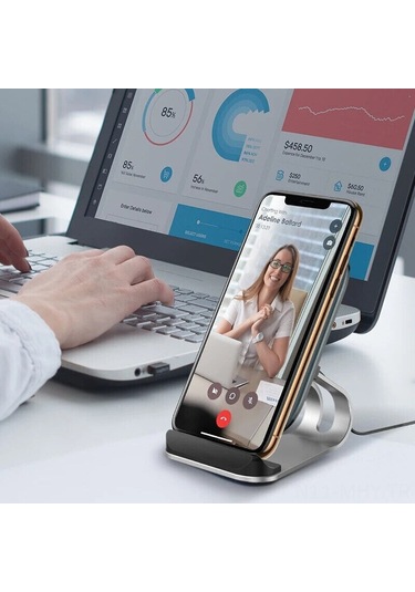 Monyee 15w Hızlı Kablosuz Şarj Aleti Metal Telefon Tutucu İphone, Xiaomi, Samsung, Motorola Uyumlu Çoklu Cihaz İçin Diğer