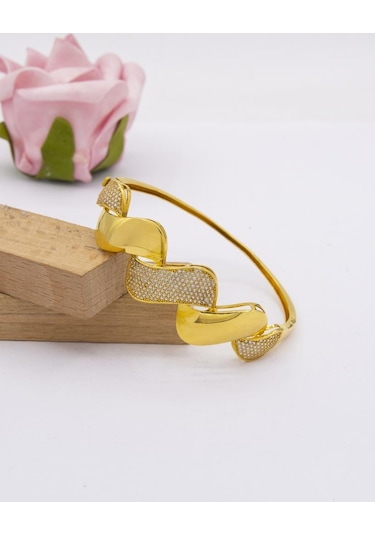 Latif Kuyumculuk 22 Ayar Altın Taşlı Tasarım Kadın Bileklik Lkbk1086