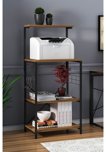 Morpanya Rota Çok Amaçlı Dolap Mutfak Bangosu Mikrodalga Fırın Rafı Malzeme Dolabı Düzenleyicisi