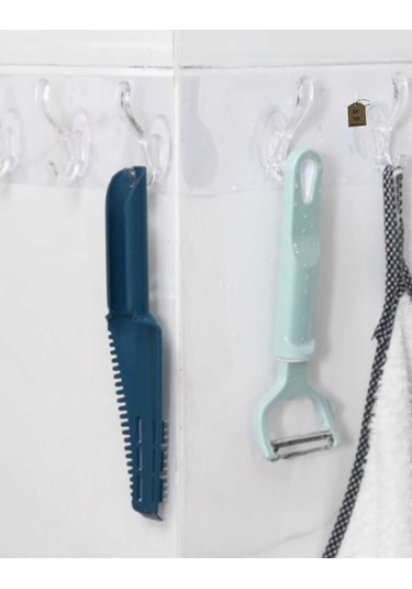 Askı 5li Şeffaf Kendinden Yapışkanlı Güçlü Askılık Banyo Mutfak Kapı Arkası Tek Paket Renkli Diğer