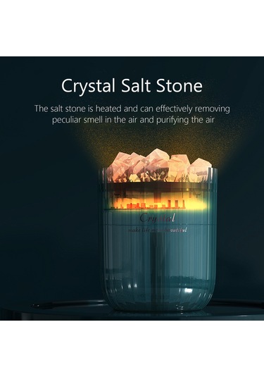 Dianziye Kristal Tuz Taşı Işıklı Usb Nemlendirici - Hava Temizleme, Renkli Led Işık Ve Sessiz Çalışma Özelliği