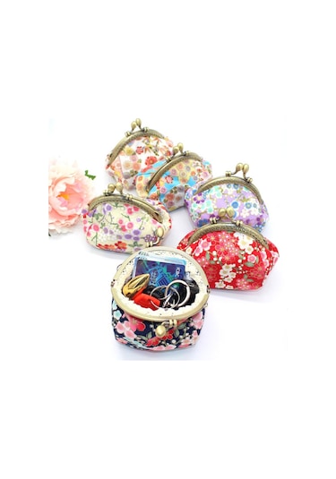 Mavi Kanvas Çanta Bozuk Para Cüzdanı Yaratıcı Küçük Cüzdan El Çantası Bozuk Para Çantası Malzeme Çanta Anahtar Kart Çantası Mavi