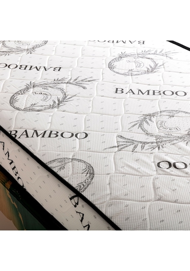Babyhopeankara Heyner Garden Ortopedik Tek Kişilik Yatak Bambu Desen Yaylı Yatak