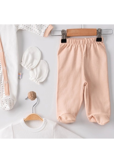 3 Ay Kelebek Nakış Tulumlu Erkek Bebek 5'li Set Kahverengi Kahverengi