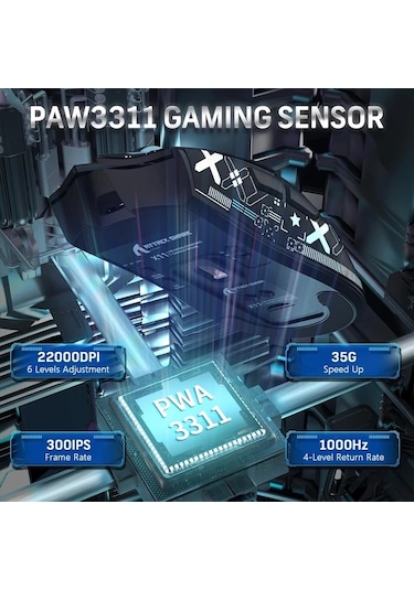 Besthome1 Attack Shark X11 Siyah Ve Kablosuz Rgb Şarj Tabanlı Oyun Faresi 3 Mod 22400 Dpı Pc Mac Besthome1