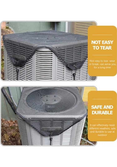 Geeksen Nylon Ağ Desenli Klima Koruması - Rüzgarla Uçmamak İçin Sabit Kanca, Toz Ve Yaprak Girişini Engelle, Suda Dayanıklı, Kolay Kurulum