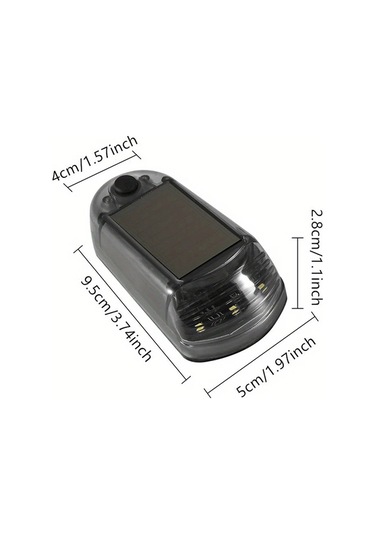 Dashanshop 2/4 Adet Araç Led Güneş Enerjili Işık Dekoratif Ortam Aydınlatma Çarpışma Önleyici Güvenlik Oto Motosiklet Aksesuar