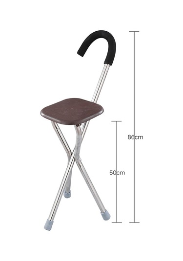 Dolıty Katlanır Baston Koltuk Rahat Kolu 34 Inç Kare-kahverengi