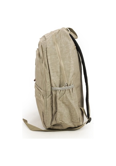 571 Krinkıl / Klinkır Su Geçirmez Hafif Çok Gözlü Spor, Seyahat, Okul, Laptop Sırt Çantası Bej 1g Bej