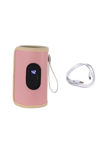 Suntek Taşınabilir Şişe Isıtıcı Süt Anne Sütü Pembe