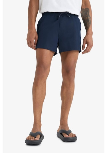 Defacto Defactofit Andy Baskılı Esnek Dokulu Kısa Boy Sporcu Deniz Şortu B5987ax25hsnv146 Lacivert