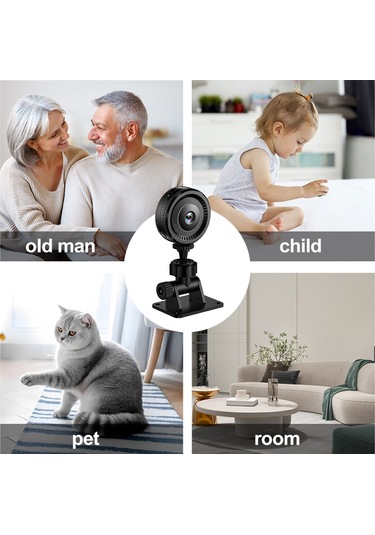 Geeksen Ev Güvenliği Kamera C8: 1080p Hd, Kızılötesi Gece Görüşü, Wifi, Hareket Algılama, 140 Geniş Açı, Hafıza Genişletme Desteği