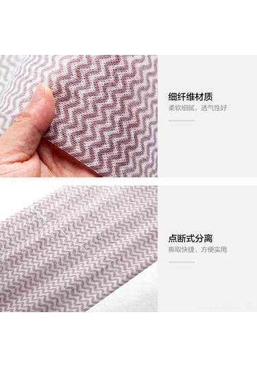 Xindoker Tek Kullandım Silikonlu Mutfak Bezi 50 Adet/rulo İnce Lifli Islak-kuru Kullanim Ev Ofis Temizlik