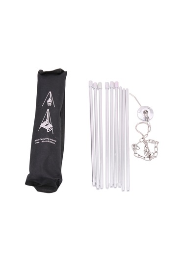 Neevoyu Kampanyalı Katlanır Alüminyum Kamp Ocağı Askılığı - Zincirli Ayarlanabilir Yükseklik Gümüş