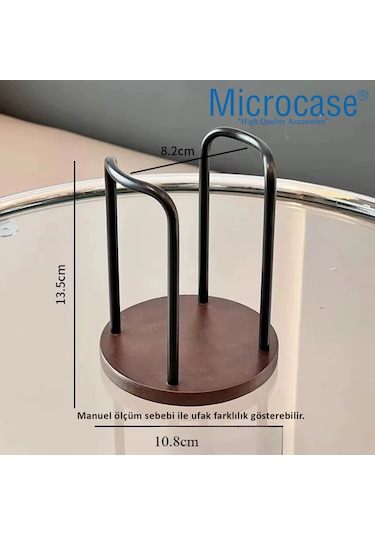 Microcase Ahşap Görünümlü Bardak Tutucu Düzenleyici Tek Bölmeli Al5435 Siyah