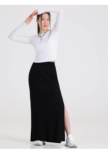 Aprel' Kadın Yazlık Uzun Etek 210019010 Siyah
