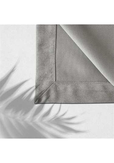 Kadife Dokulu Masa Örtüsü Açık Gri-655