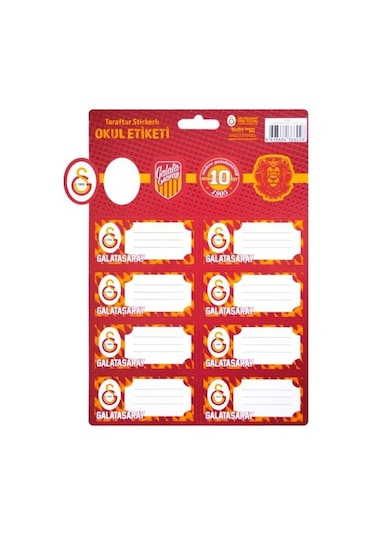 Galatasaray Stickers Okul Defter Etiketi - 3 Yaprak
