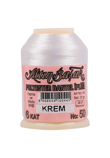 Altınbaşak Oya Ve Dantel İpi 20 Gr - Royaleks - No: Krem
