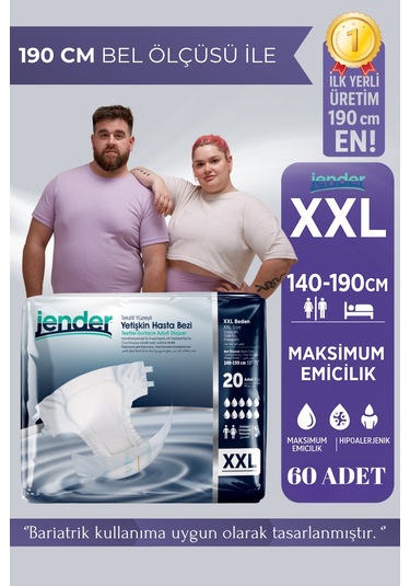 Bel Bantlı Hasta Bezi 2xl 20'li 3 Paket 2XL