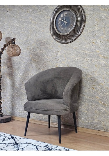 Tekli Teddy Siyah Boyalı Sivriltme Ayak Çay Seti Koltuk Tekli Ber Çok Renkli