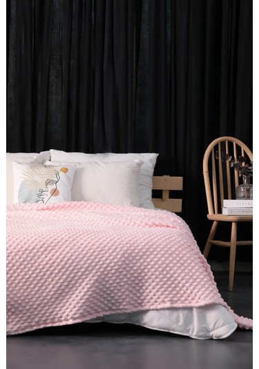 Mink All Season Tomurcuk Çift Kişilik Battaniye - Pudra