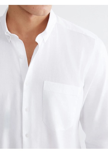 Lc Waikiki Beyaz Regular Fit Gabardin Erkek Gömlek