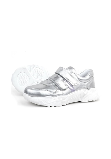 Rakerplus Hakiki Deri Gümüş Beyaz Tabanlı Kız Çocuk Sneakers Ayakkabı Gümüş Rakerplus Hakiki Deri Gümüş Beyaz Tabanlı Kız Çocuk Sneakers Ayakkabı Gümüş