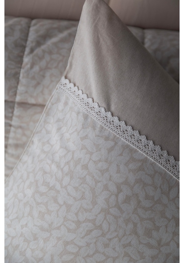 Apricitas Home İnes Bej Çift Kişilik Yatak Örtüsü Takımı Bej