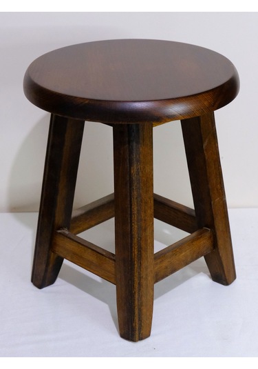 Ahşap Tabure 35 Cm Şık Ve Dayanıklı Ceviz