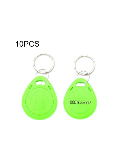 Sones 10 Adet 125khz Tk/em4100 Yakınlık Kimlik Kartı Çipli Anahtarlık Anahtarlık Yeşil