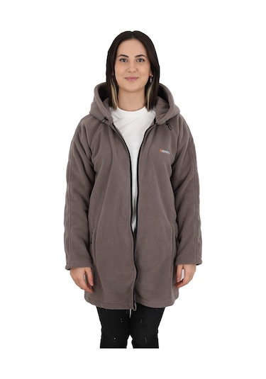 Kadın Gri Polar Ceket - Zenobya Gri