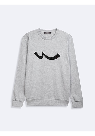 Ltb Baskılı Erkek Sweatshirt 011268654360387 203 - Gri